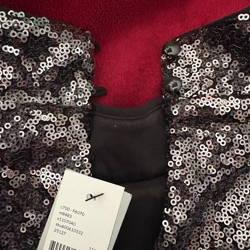 Lane Bryant Sequin Black Mockneck Top NWT - Picture 6 of 6